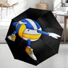 Volleyball Theme Automatic Umbrella, Lightweight & Portable, 8 Rib, Perfect for Outdoor Travel, Birthdays, Christmas, Gifts.
