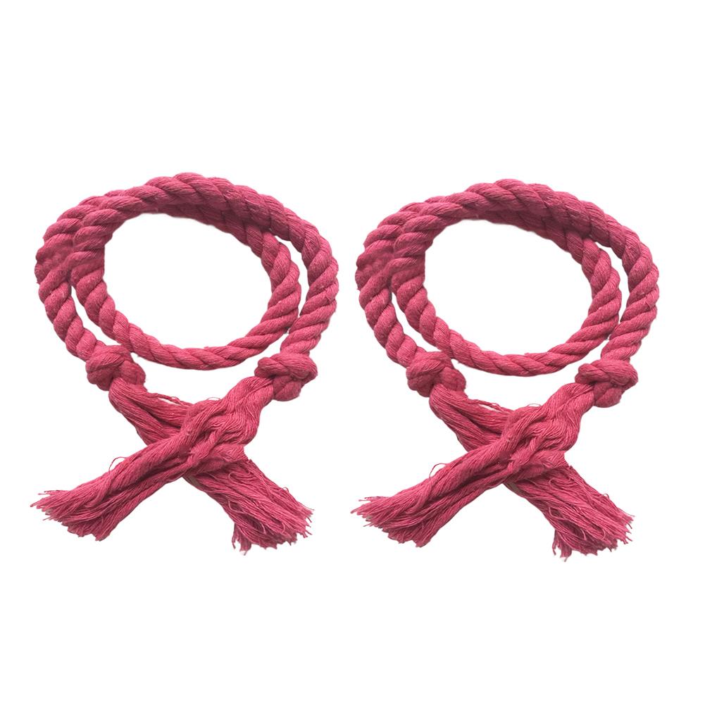 2PCS Curtain Tiebacks Wide Application Curtain Ties Anti-scratch Tassel Decor Cotton Flax Exquisite Curtain Ropes