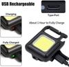 LED Flashlights Mini Cob Keychain Work  Light Rechargeable Magnetic Keychain Light Portable Outdoor Fishing Camping Lamp