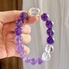 Natural Amethyst White Crystal Design Bracelet Bracelet.