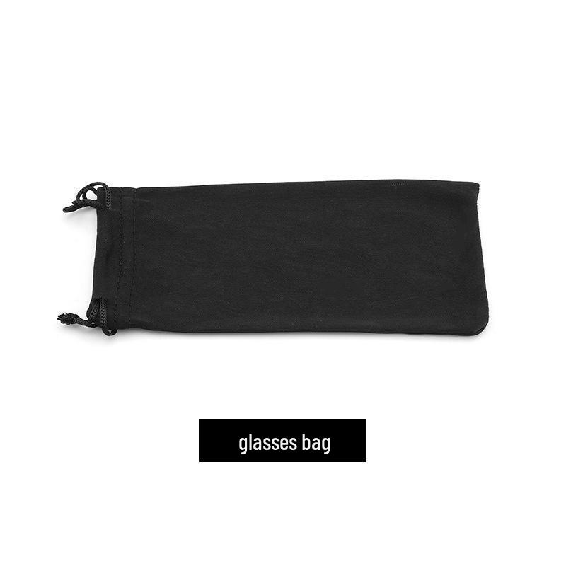 Luxury Leather Eyeglass Kit: Soft Case, Cleaning Cloth, Pouch, Screwdriver, Strap, and Buckle.