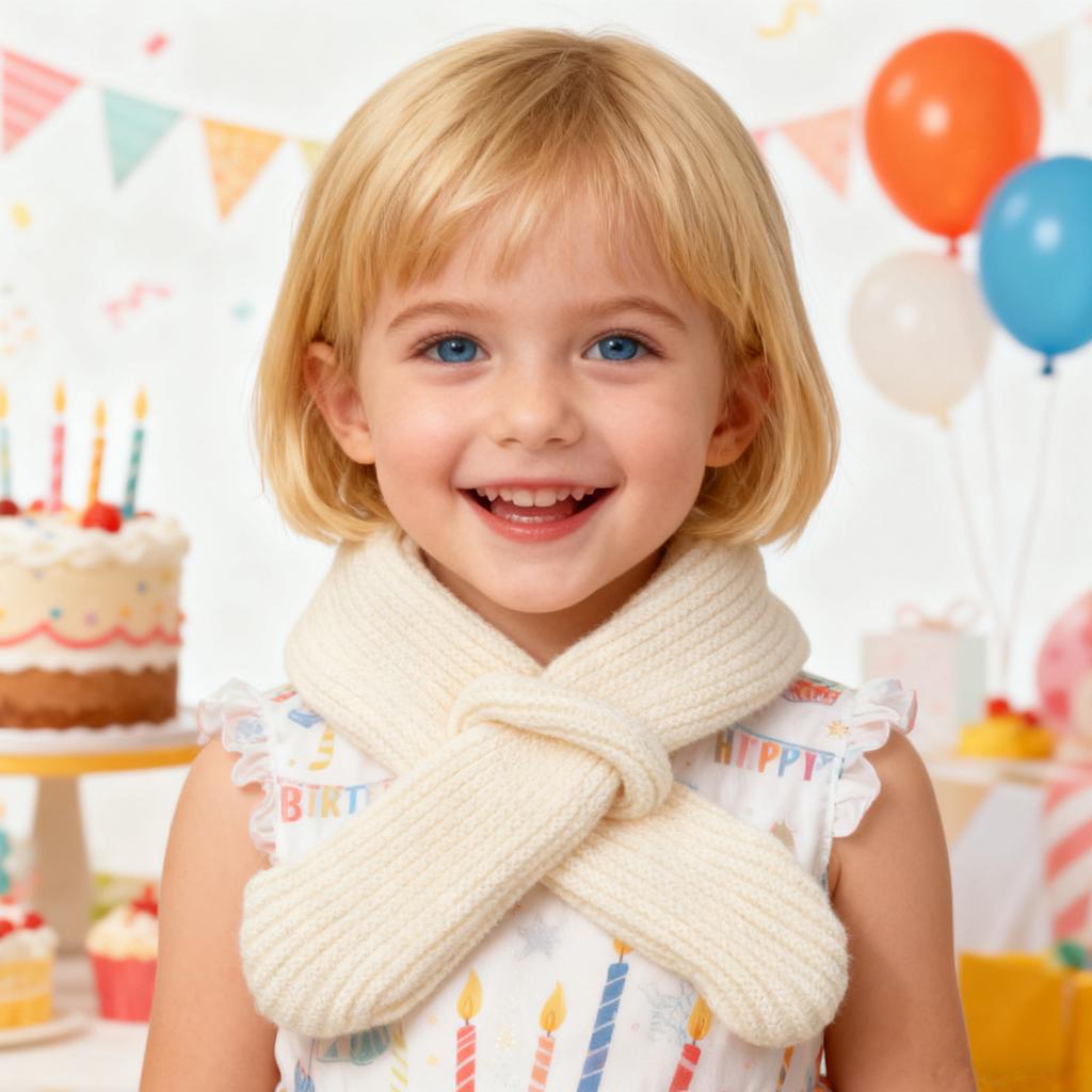 Children Cross Knit Scarf, Soft Solid Color Kids Winter Neck Warmer, Toddler Neck Collar Scarf