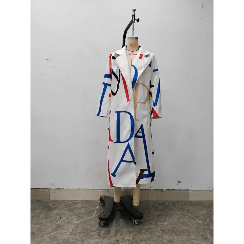 Women's Loose Printed Lapel Casual Jacket