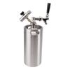 Butoi de bere Growler 3.6L din oțel inoxidabil Keg 60PSI Gauge Keg Robinet Sistem de dozare acasă cu operare ușoară