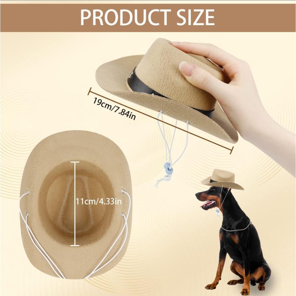 Dog Western Cowboy Hat Mini Toy Hat Puppy Pet Dog Cat Pet Hat Scarf Cover