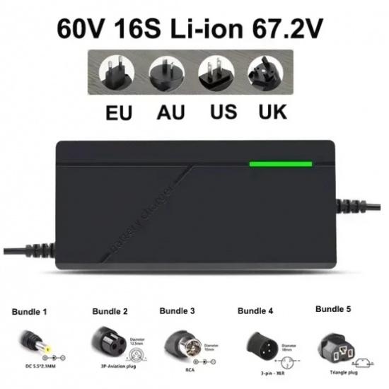 48V 60V 72V 2A 3A 5A 10S 13S 16S 20S Li-ion Battery Charger 54.6V  67.2V 84V 2A 3A 5A Intelligent Fast Charger