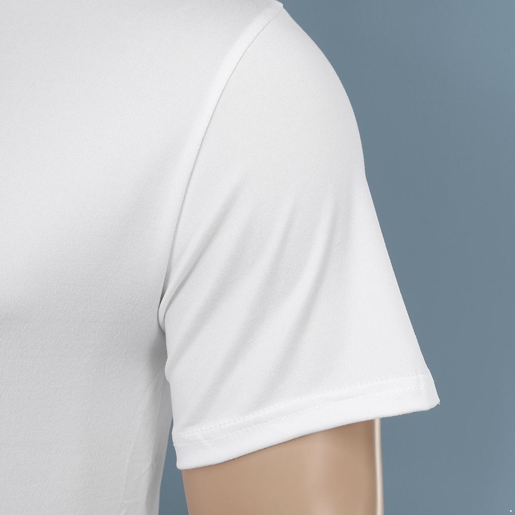 Herren 3-teiliges Mock-Neck Kurzarm-T-Shirt Lässiges einfarbiges Slim-Fit Oberteil Unterhemd Set