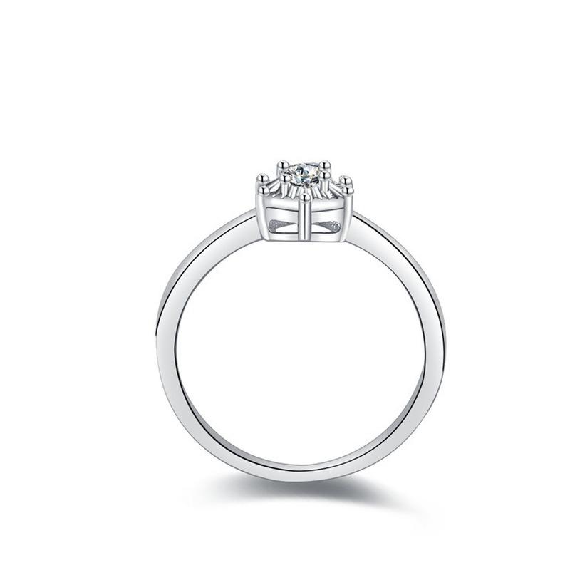 Lindon Klassischer Zirkonring aus Kupferlegierung, Damenschmuck, Hochzeitsversprechen, Partygeschenk