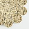 Cup Coaster Flower-shaped Hear Resistant Straw Handmade Woven Exquisite Table Cup Mats for Home