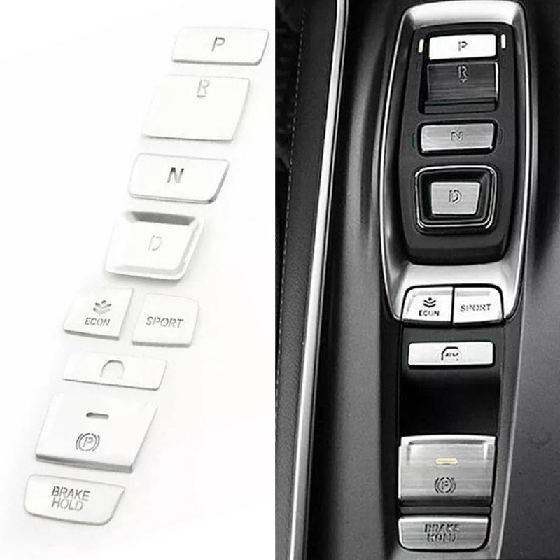 Add a Touch of Luxury to Your Car's Interior with Silver Gear Shift Box Panel Button Cover Trims for Accord 2018