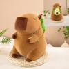 Avokado ryggsäck capybara plyschleksak docka maskindocka ståndsgåva äppeldocka drakfrukt kort