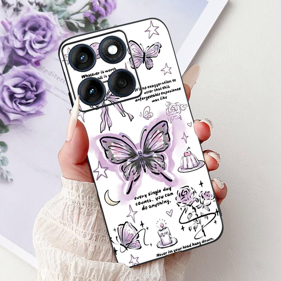 Etui do Motorola Edge 60 Pro Luksusowe Pokrowiec Malowany Motylem Miękki Pokrowiec TPU na Telefon Dla Motorola Edge 60 Fusion Egde60 Pro 60S Torby