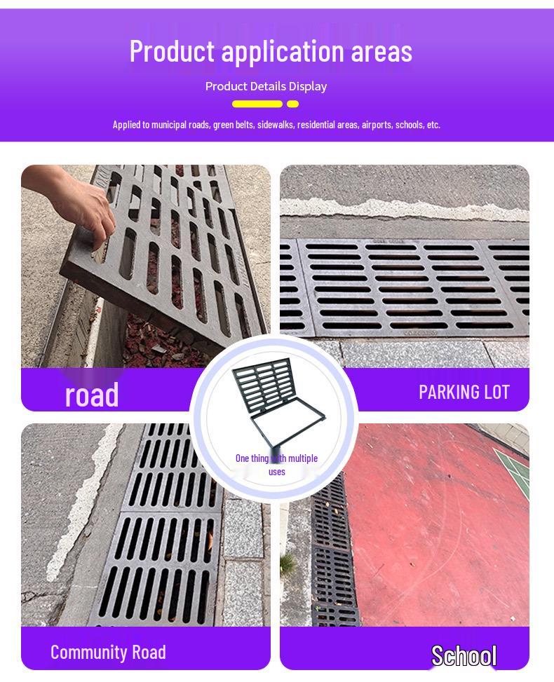 Ductile Cast Iron Gully & Drainage Ditch Covers for Municipal and Power Cable Applications