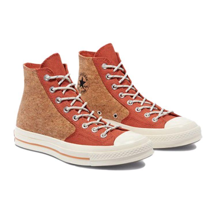 Converse Chuck 70 High Summer Daze - Cork Unisex Sneakers Orange Red-Bark Egret 170853C