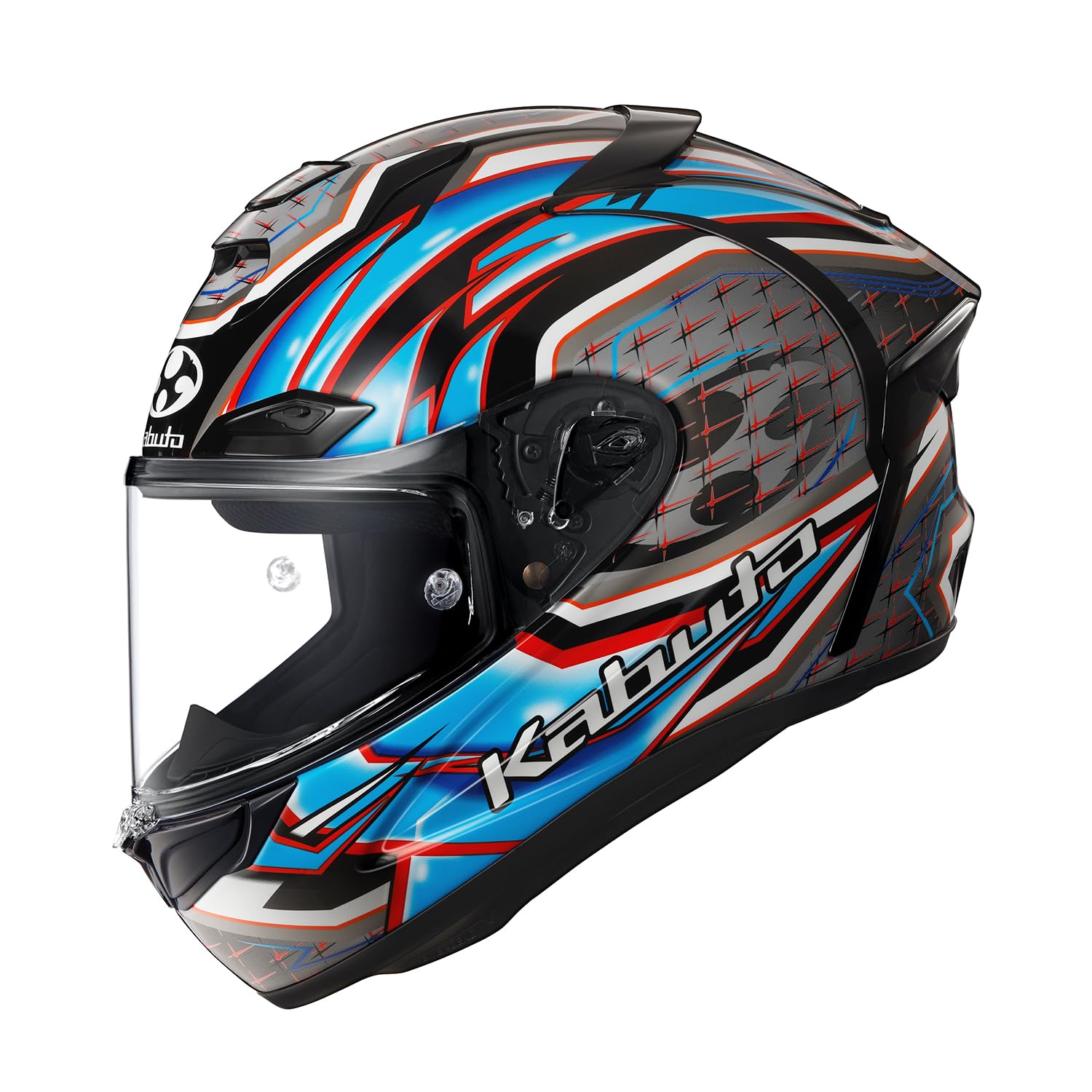 

OGK KABUTO Motorcycle Helmet Full Face F17 GLANZ Blue Gray (Size XL)