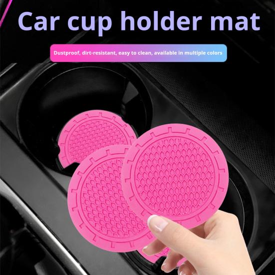 Honeycomb Car Cup Coasters Anti-Slip PVC Cup Holder Pad Universal Water Cup Mat for Car Interior Decorative Auto Accessories