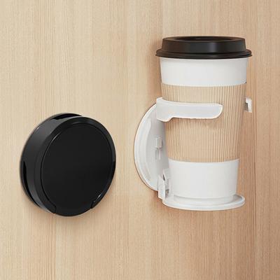 Suport Pliabil pentru Pahare Portabil Montat pe Perete Suport pentru Cești de Cafea Economisitor de Spațiu Suport din Plastic pentru Băuturi pentru Pahare de Apă Până la 83mm Raft Multifuncțional de Depozitare