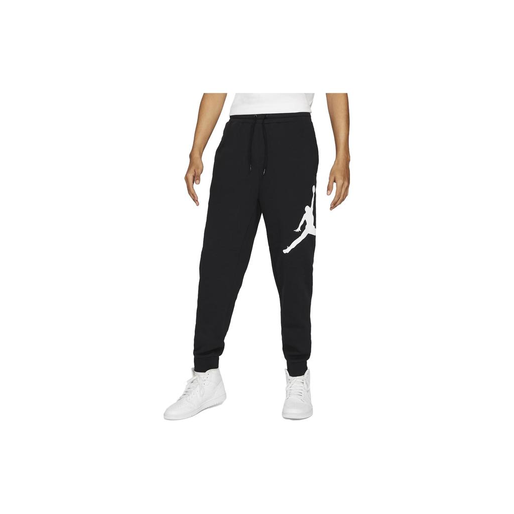 Jordan Spodnie dresowe męskie Jumpman Logo ze ściągaczem luźny krój czarne DA6803-010