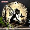 Vintage Metal Poster Wall Art Fairy Butterfly Moon Gothic Boho Home Decor