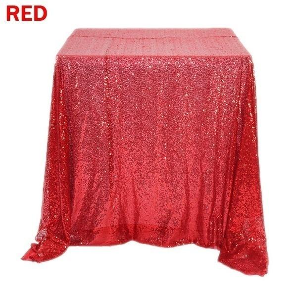 Glitter Square Rectangle Tablecloth Sequin Embroidered Tablecloth Wedding Sequins Tablecloth Party Tablecloth Halloween & Christmas Decoration