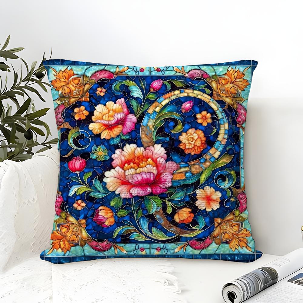 Beautiful Scenery, Elegant Natural Prints Pillow Case Linen Pillow Case Sofa Home Decor Cushion Cover Cushion Cove
