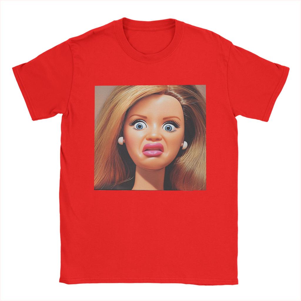 Funny Doll Print TShirts for Unisex  Casual Pure Cotton Tee Shirt Crew Neck Short Sleeve T Shirt Gift Idea Clothing