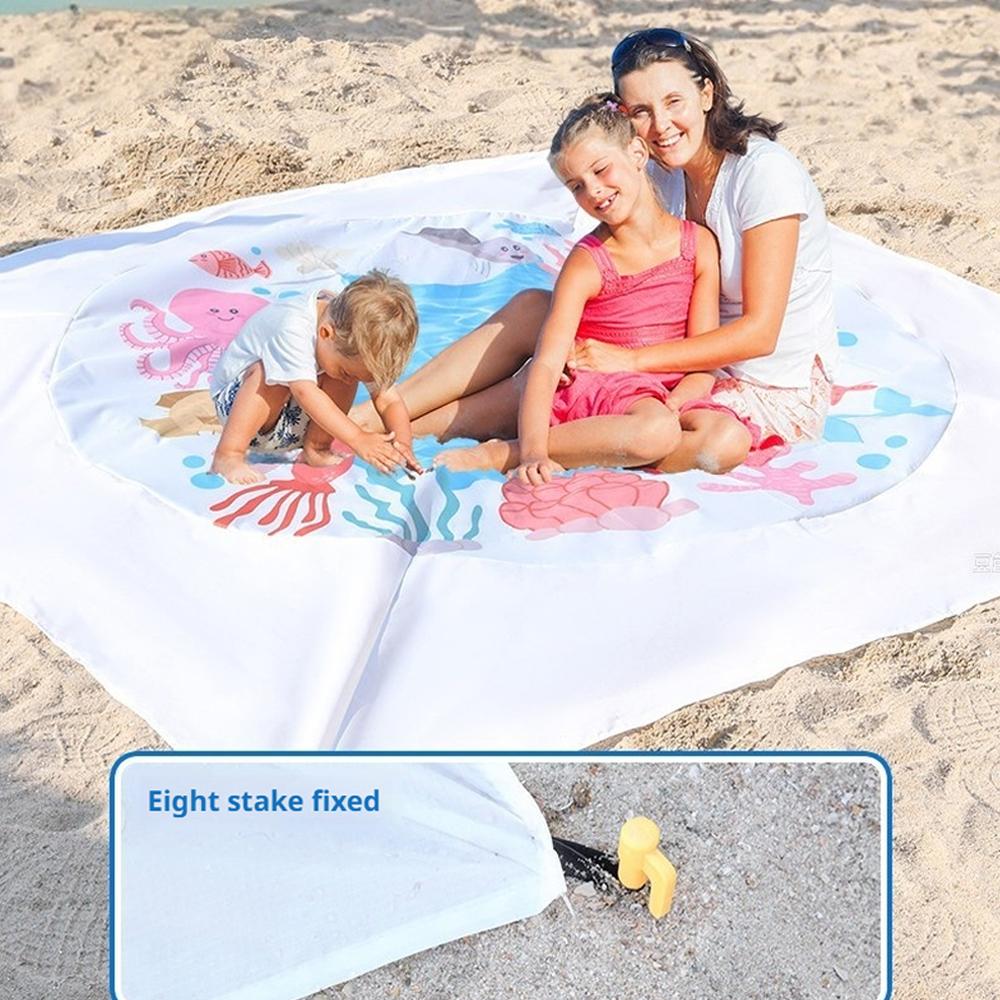 Multi Functional Beach Mat Portable Floor Mat Picnic Waterproof Toy Bag Water Play Summer With G1C6