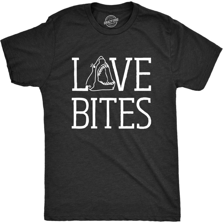 Mens Love Bites Funny Shark Dating Relationship Valentine s Day T Shirt XXXXXL разноцветный