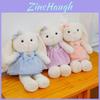 Soft Bunny Stuffed Animal With Dress And Bow Design For Childrens Gift And Play