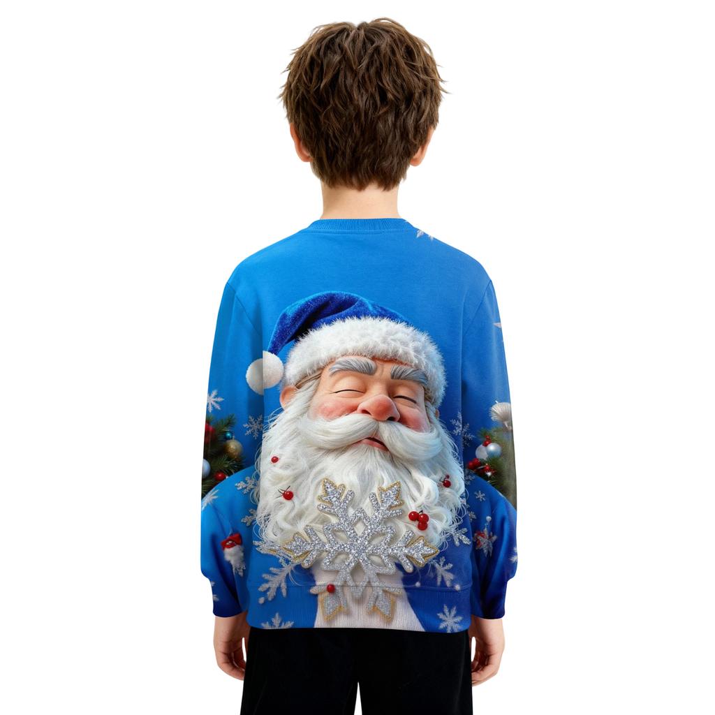 Weihnachts-Sweatshirt Jungen Mädchen Hässliches Weihnachten Weihnachts-Shirt Rundhals Kleinkind Langarm Pullover Outfit Oberteile