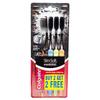 Slim Soft Charcoal Toothbrush (Pack of 3) 17x Slimmer Soft Tip Bristles
