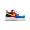 Nike UNO x Air Force 1 Low TD 50. Jubiläum Babysneakers Weiß Gelb-Zest Universitätsrot DO6636-100