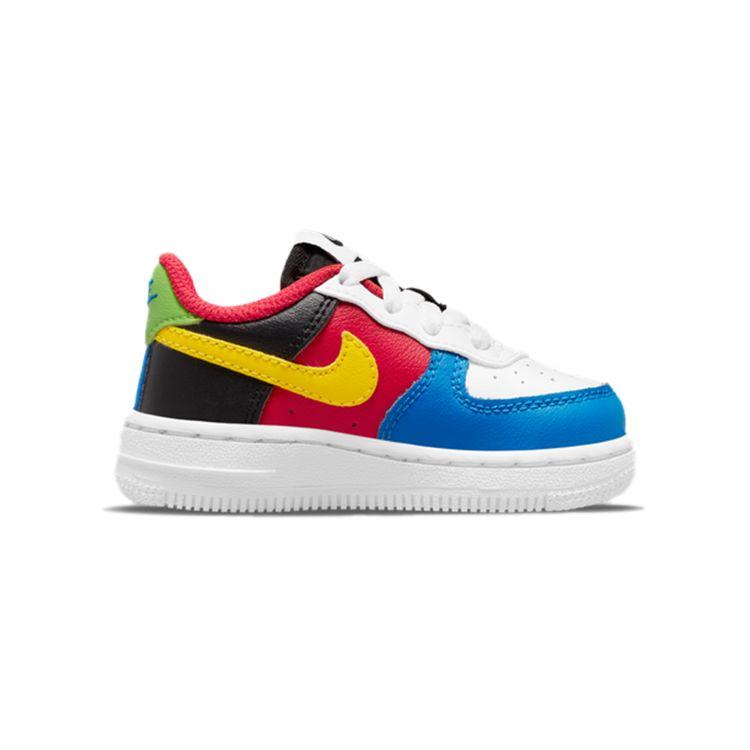 Nike UNO x Air Force 1 Low TD 50. výročí Dětské tenisky Bílá Žluto-Zest Univerzitní-Červená DO6636-100