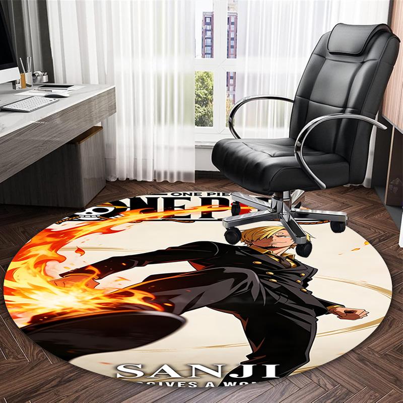 1pc S-Sanji  Carpet, Round Rug, Comfortable, Suitable for Entryways, Living Rooms, Office, And Bedrooms, Christmas Decoration