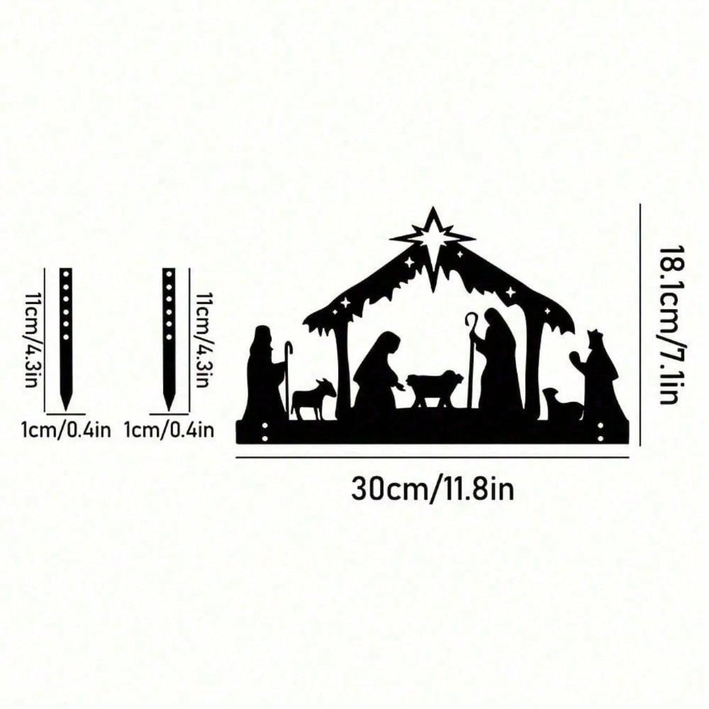 

Outdoor Christmas Nativity Scene Projector Light Religious Holy Family LED Display for Yard Wall Garden Indoor Xmas Holiday Party Decoration TY3641-01 різнокольоровий