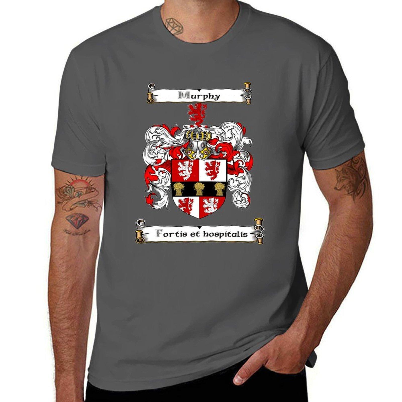 

The Murphy Family Crest and Motto T-Shirt man t shirt heavy cotton t shirts designer anime t shirts oversize T-Shirt 4XL
