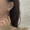 Retro Luxury Fake Piercing Square Emerald Color 3A Zircon Clip Earrings for Women Stainless Steel U-shaped Ear Clips Jewelry