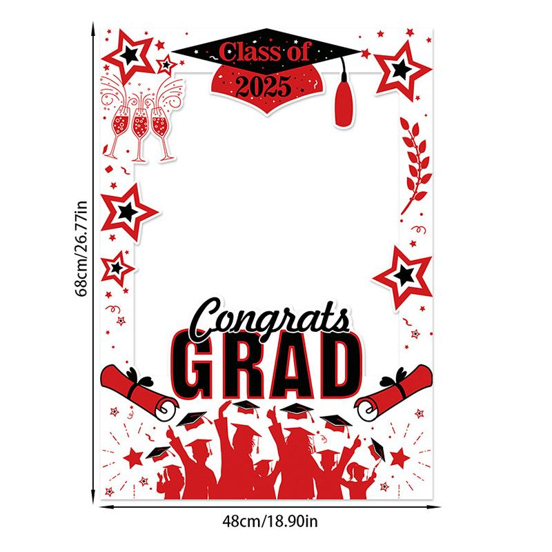 2025 Abschluss Po Booth Requisiten Rahmen Banner Für Abschlussfeiern 2025 Deko Shooting Hintergrund Requisite Partyzubehör