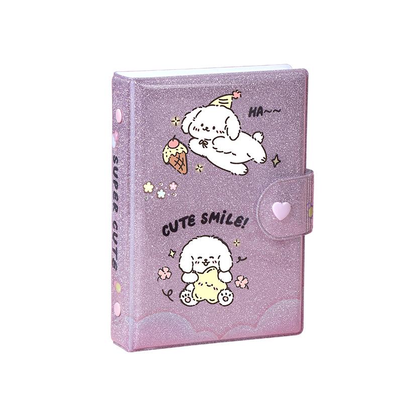 Cartoon Heart A7 Diary: Student Hardcover Notebook with Detachable Pocket, Loose-Leaf Design