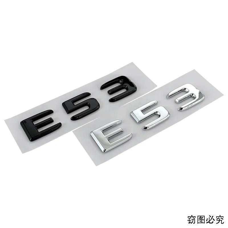 ABS Modified Car Side Sticker Fender Emblem Badge Tail Trunk Decals for Mercedes Benz E43 E53 E63 Letters Styling Accessories
