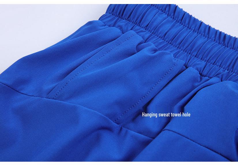 2024 Men's Quick-Dry Running Shorts: European American Two-in-One with Pocket & Sweat Towel