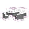 VidaXL Salon de Jardin avec Coussins 13 pcs, Canapés de Terrasse, Ensemble de Meubles de Patio, Mobilier d'Extérieur, Gris 3226480