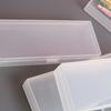 Plastic Pencil Box Large Capacity Transparent with Snap-Tight Lid Hard Pencil Box School Office Supplies