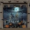 Baner na drzwi garażowe na Halloween 7 x 8 stóp Szkielet dyniowy na Halloween Drzwi garażowe ...