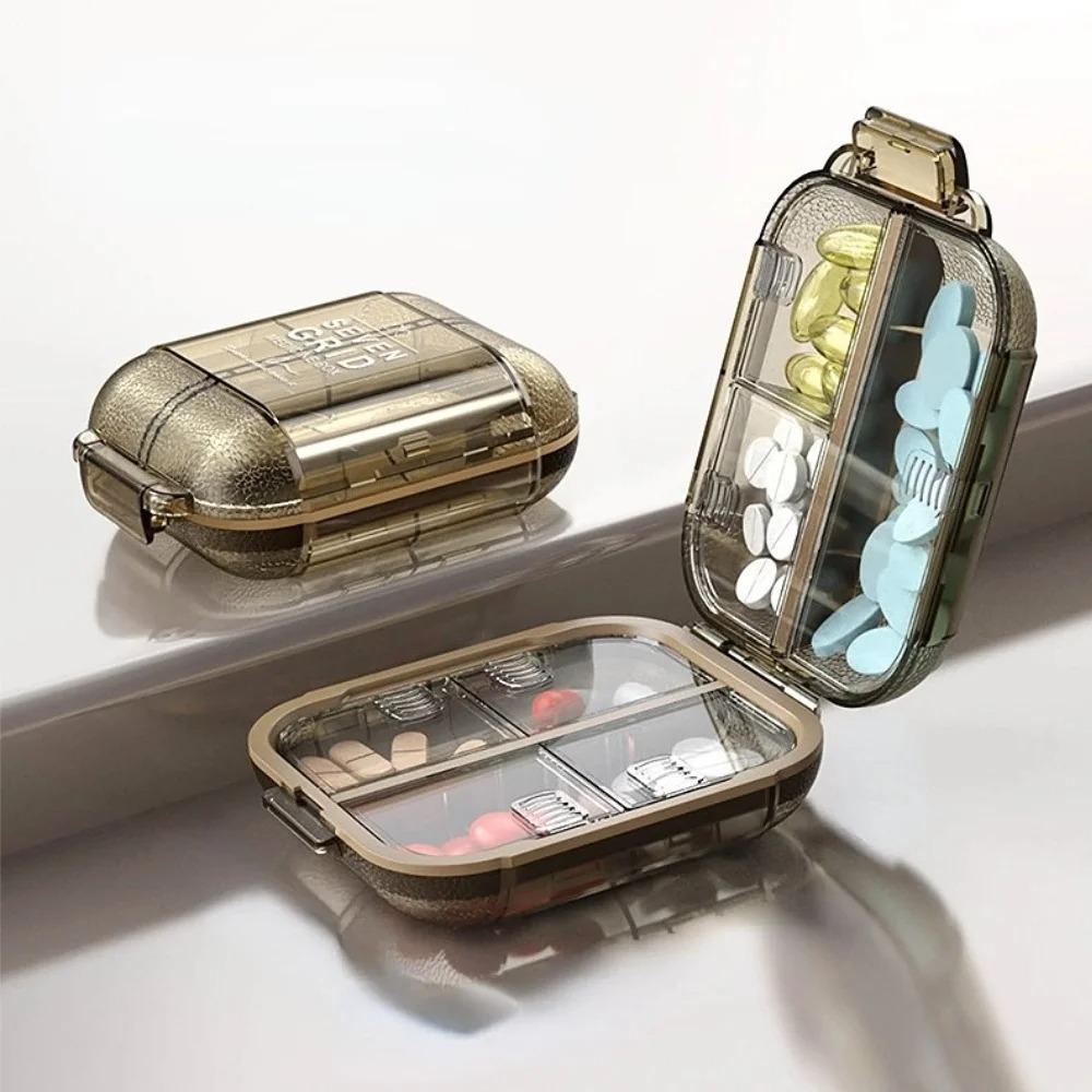 New Hot Small Premuim Portable Travel 7 Days 7 Grids Pill Container Box Cases Organizer Storage for Vitamin Medicine Fish Oils