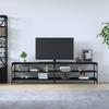 VidaXL Meuble TV noir 200x30x50 cm bois d'ingénierie et métal 826759