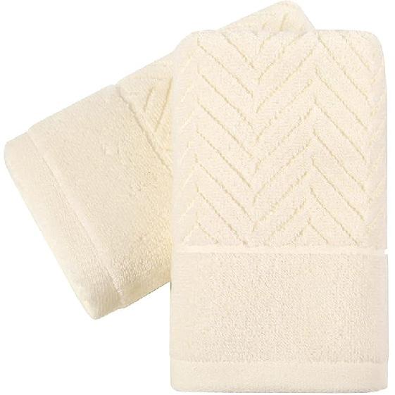 YiLUOMO Pink Hand Towel Set of 2 Soft 100% Cotton Towels Striped Pattern Ultra Absorbent Decorative Hand Towel for Bathroom Valentines Day Gifts 13 x