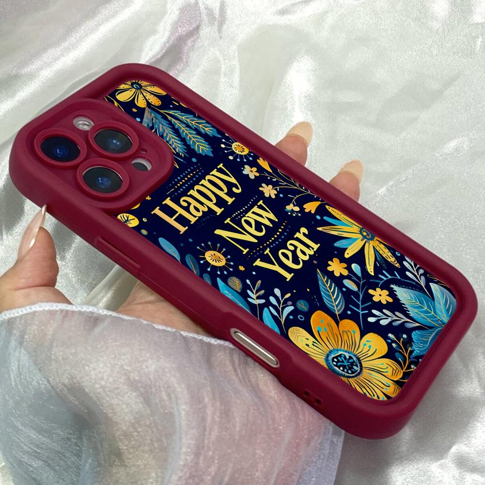 JT375 New Year Fireworks Holiday for iPhone 17 16 15 14 13 Pro Max Samsung S26 S25 Ultra A17 A07 A56 A16 Xiaomi 15T Redmi 15c Note 14 13 Soft Case