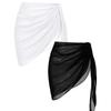 2PCS Soft Beach Sarongs Chiffon Beach Cover Up Skirt Elegant Sarong Wrap Skirt  for Women