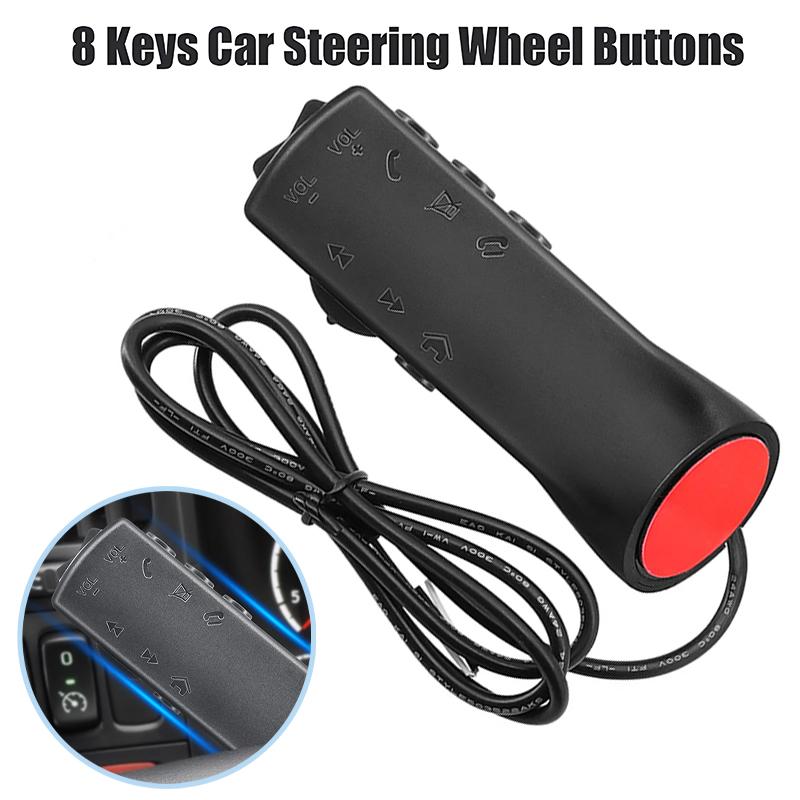 Remote Controller Universal Car Steering Wheel Buttons 8 Keys Car-styling 12V Wireless Control For Music Phone DVD Navigation Multi-functional